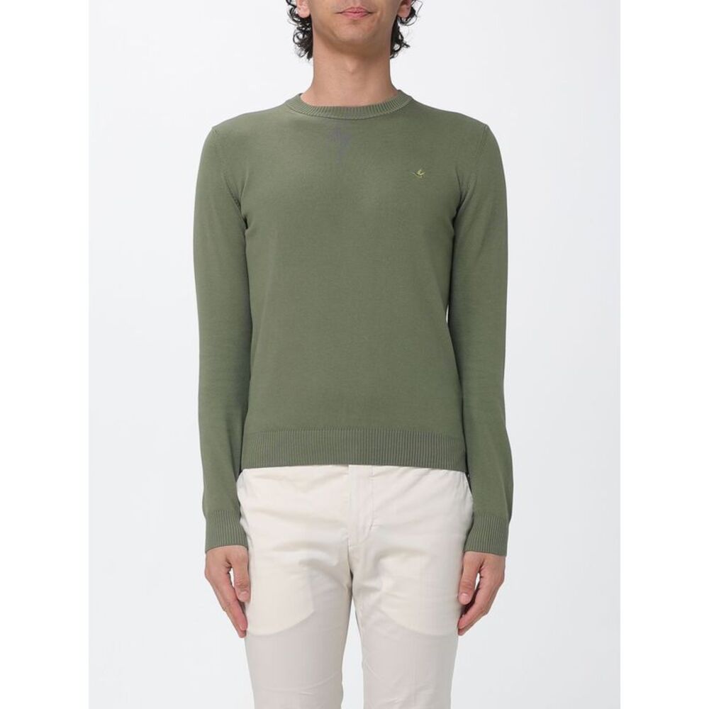 Brooksfield Men Cotton Crew Neck Sweater With Logo Brooksfield